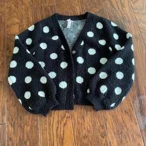 Black and White Polka Dot Cardigan